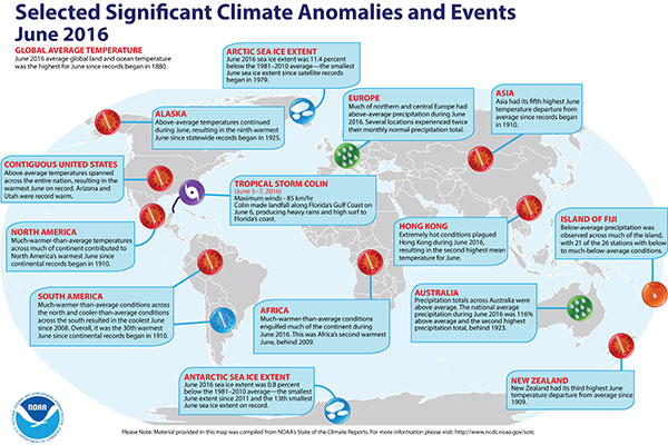 June 2016 Global Significant Events Map