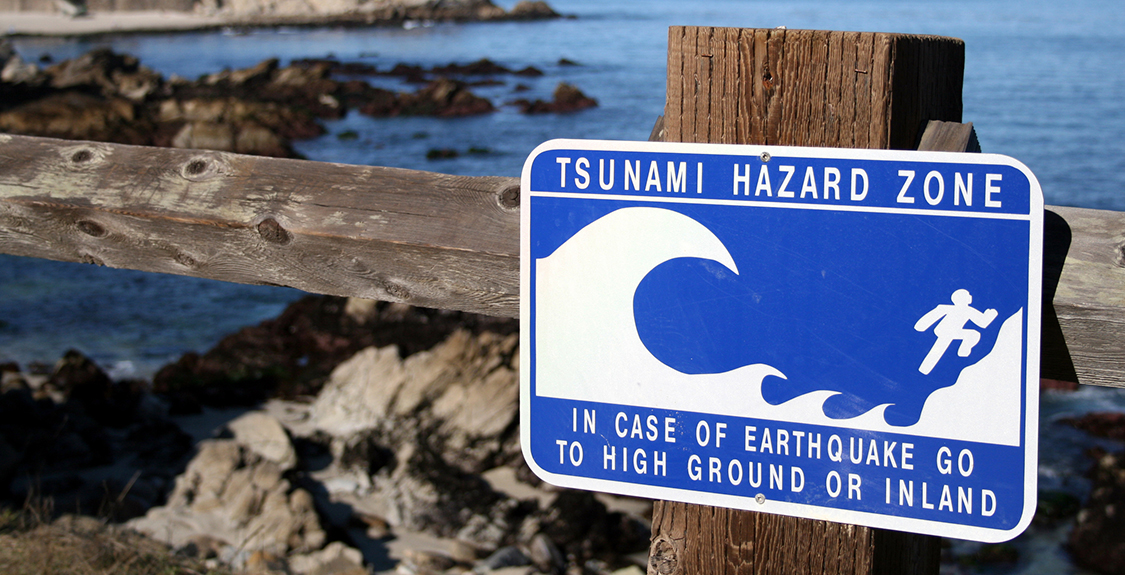 Tsunamai Hazard Zone.