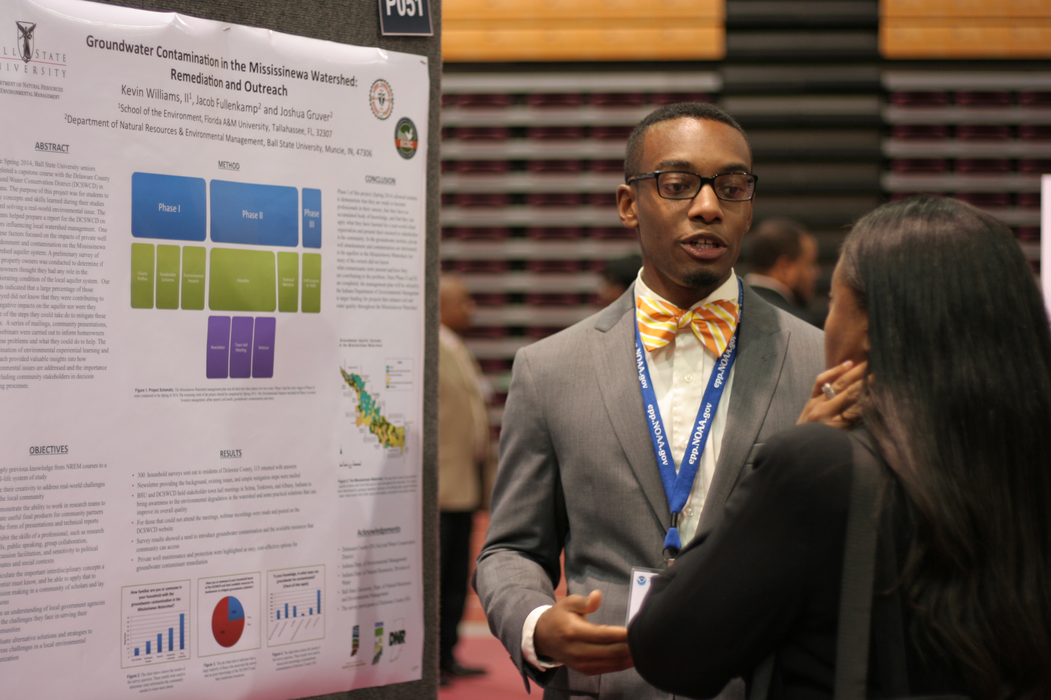 Kevin Williams, II, a master’s student at Florida A&M University, presented his research during the poster session at the NOAA EPP 7th Biennial Education and Science Forum.