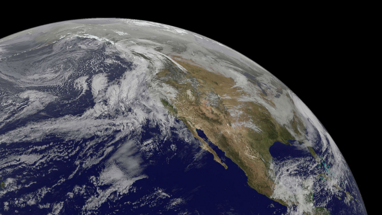 GOES-West image of U.S. west coast on March 4, 2016.