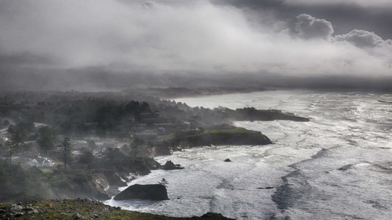 Storms over the coast of Oregon (undated photo).