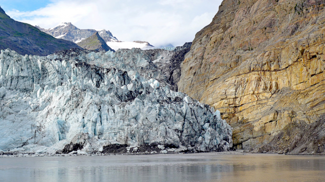 Tyndall Glacier in Taan Fiord, Alaska, is a modern-day remnant of the glaciers that once flowed over the Gulf of Alaska.