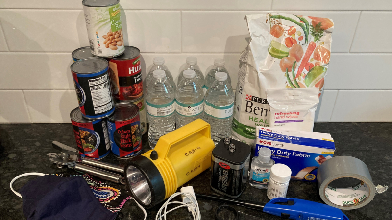 Pulling together a disaster supplies kit can start at home, by gathering the supplies you already have. Note: This isn’t a full disaster supply kit!