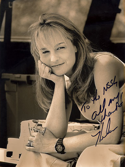 “Twister” co-star Helen Hunt gave this autographed photo to NOAA National Severe Storms Laboratory staff during filming.