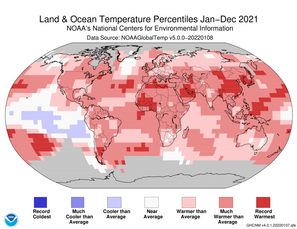 2021 was world's 6th-warmest year on record | National Oceanic and  Atmospheric Administration