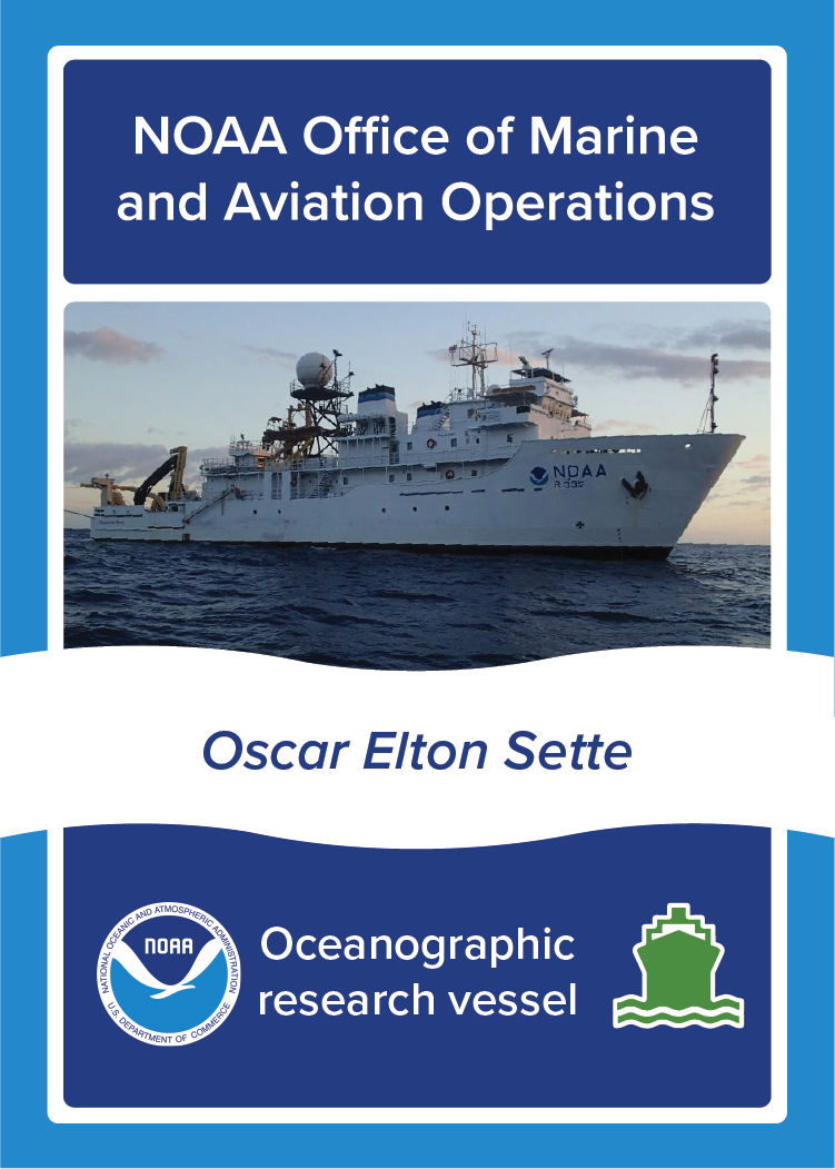 NOAA Ship Oscar Elton Sette, NOAA Office of Marine and Aviation Operations, Oceanographic survey vessel. Image: Photo of NOAA Ship Oscar Elton Sette at sea.