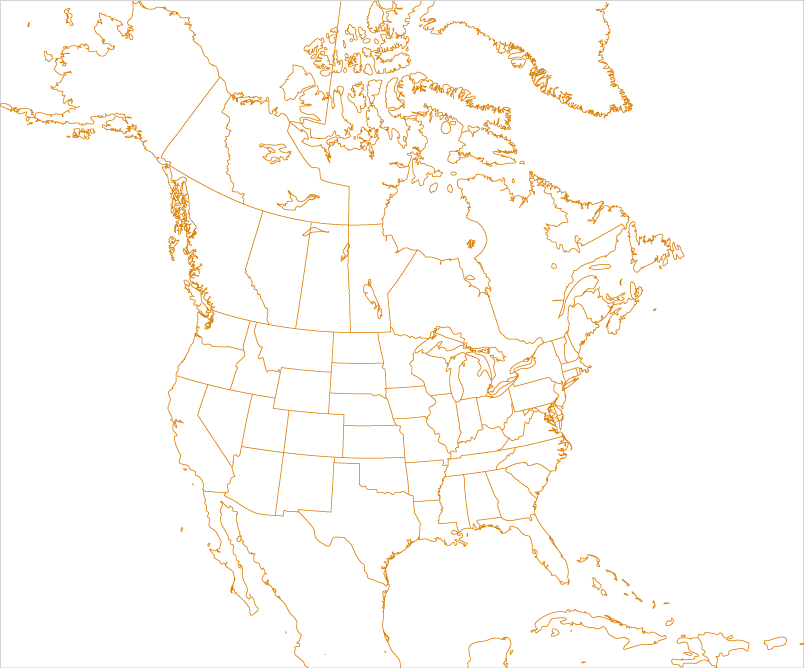 Map of the North America