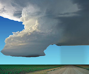 An idealized "low precipitation" supercell.