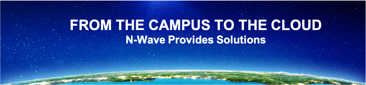 From the campus to the cloud, N-Wave provides solutions text overlaid on image of the horizon