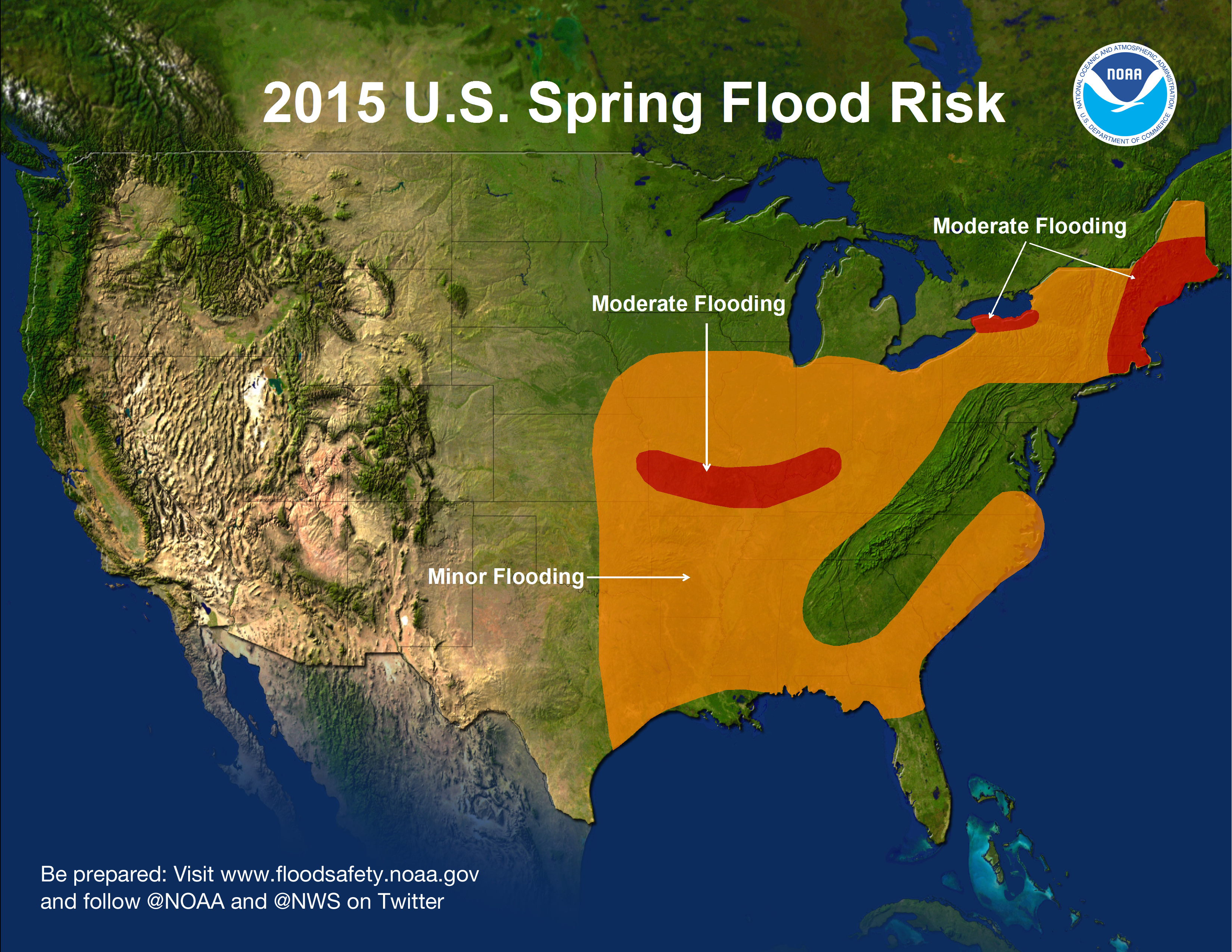 2015 Spring Outlook flood risk for the U.S.