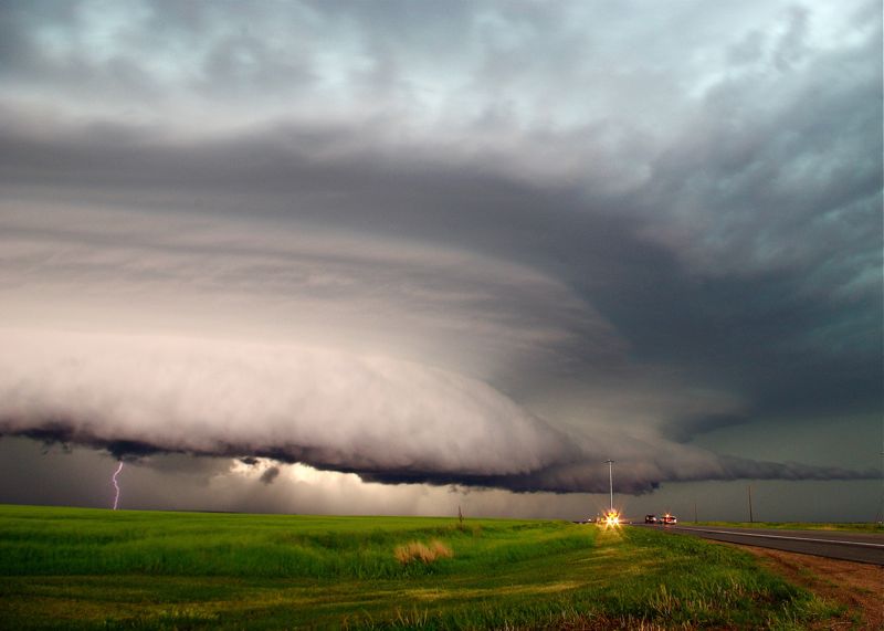 NOAA's National Severe Storms Laboratory mobile radar tracking a thunderstorm in Nebraska