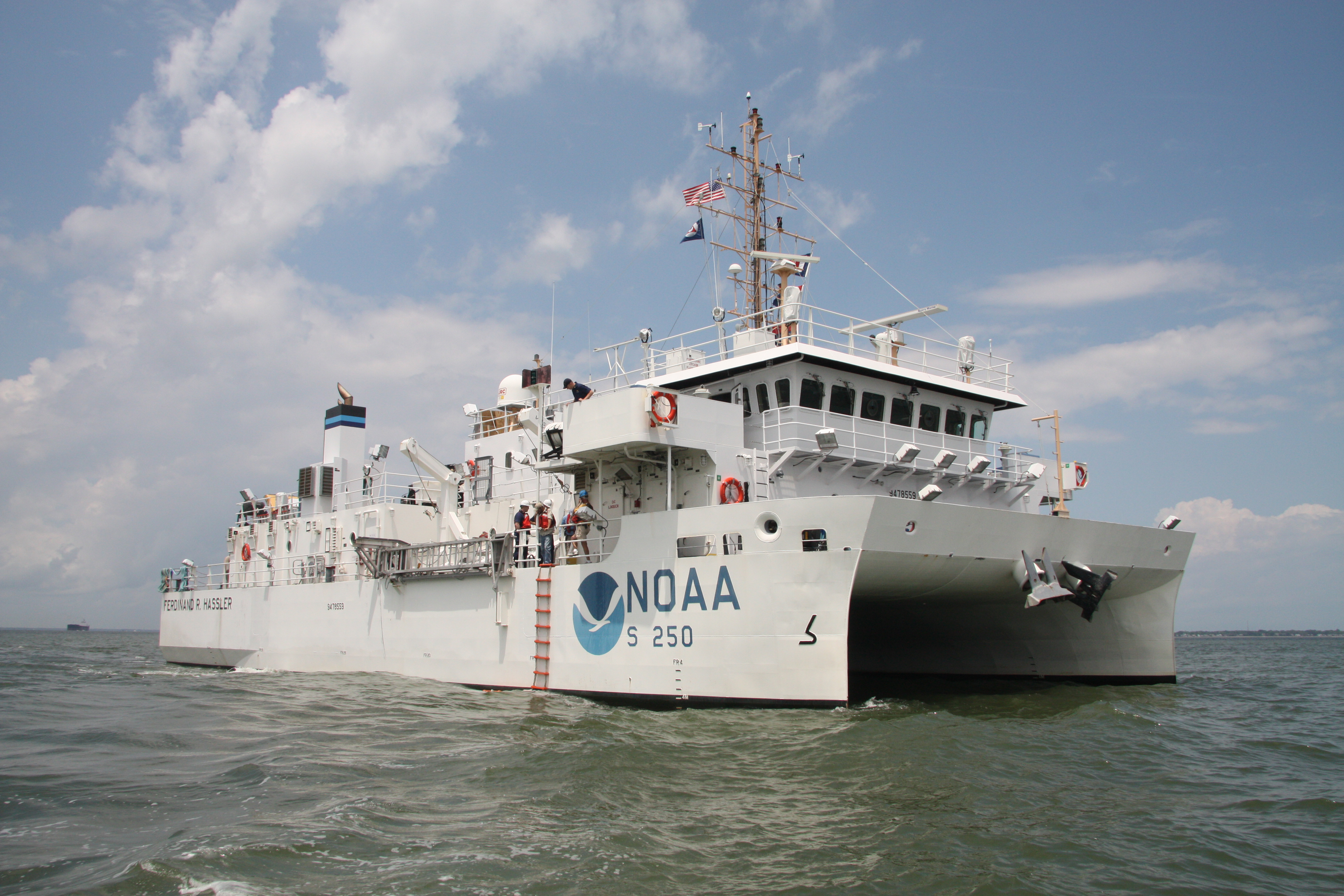 NOAA's new coastal mapping vessel NOAA Ship Ferdinand R. Hassler.