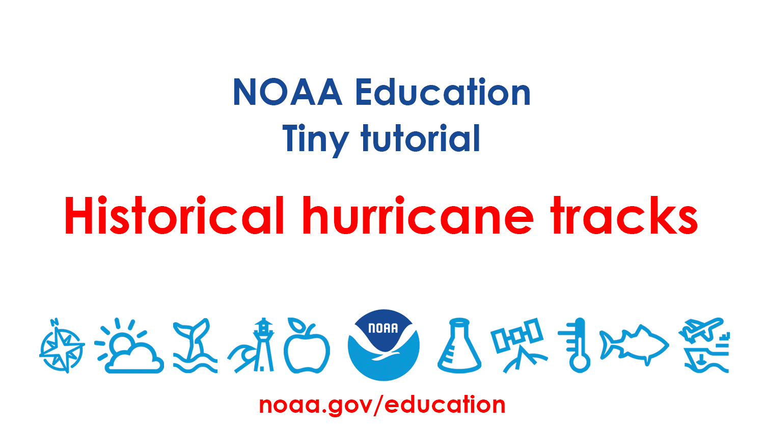 Animated tiny tutorial for accessing information on historical hurricane tracks. 