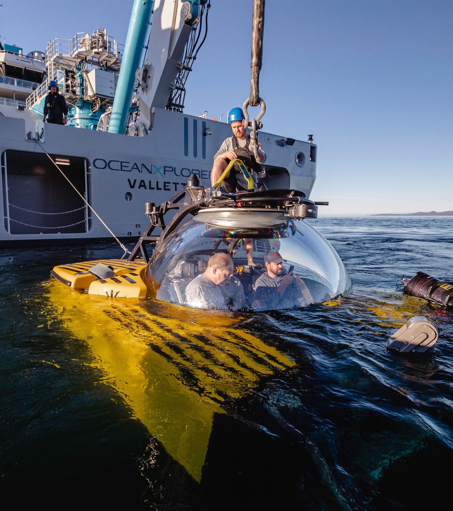 With a pilot and two passengers, the two Triton submersibles aboard OceanXplorer give marine scientists a wide lens to explore, conduct scientific research, film and share ocean wonders with the public.