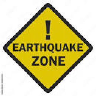 earthquake zone sign