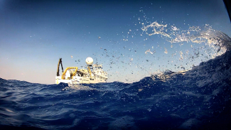 NOAA Ship Okeanos Explorer conducts operations in the northern Gulf of Mexico in March 2012.