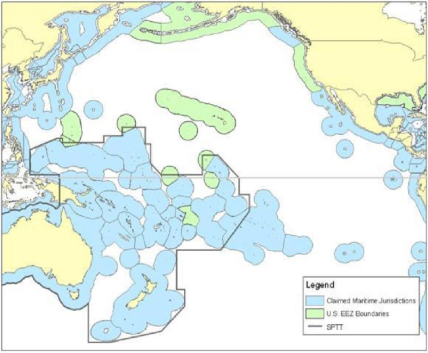 South Pacific Tuna Treaty Boundary Map