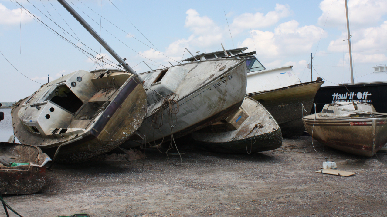 Vessels removed from the Dog River in Alabama.