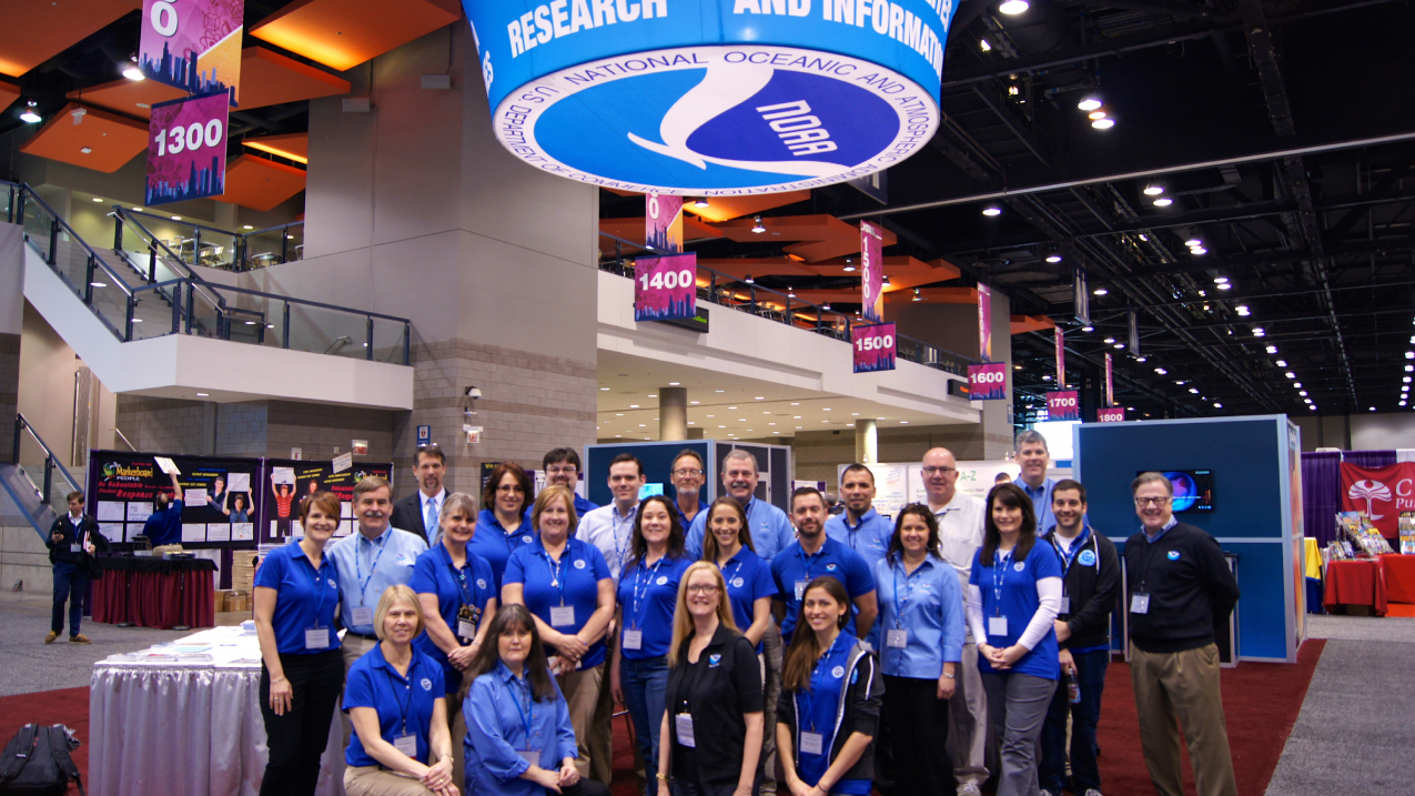 NOAA staff at the 2015 National Science Teachers Association conference in Chicago, Illinois. 