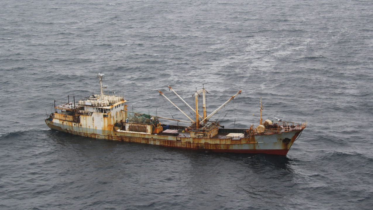 Worldwide economic losses from IUU fishing from ships such as this are estimated to be between $10 billion and $23 billion annually.