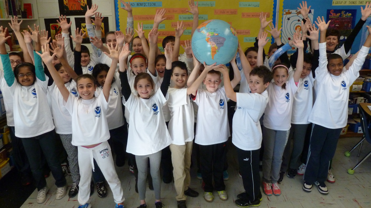 Elementary Students in NOAA Climate Stewards project from New York. In 2017, Climate Stewards became Planet Stewards, with an expanded scope to include a wider range of NOAA topics related to understanding and protecting our environment. 