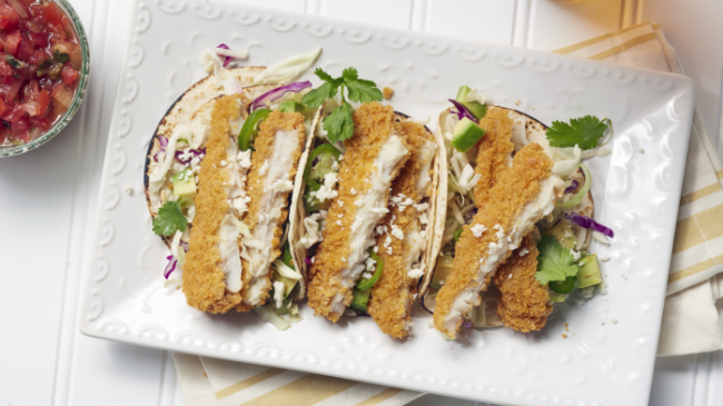 These fish tacos can be a healthy, sustainable, easy weeknight meal. 