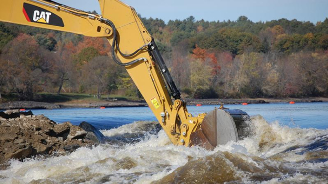 Dam removal on the Penobscot River in Maine.