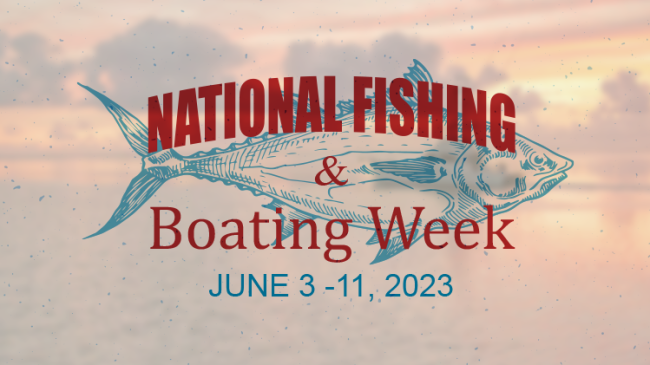 Illustration promoting National Fishing and Boating Week.