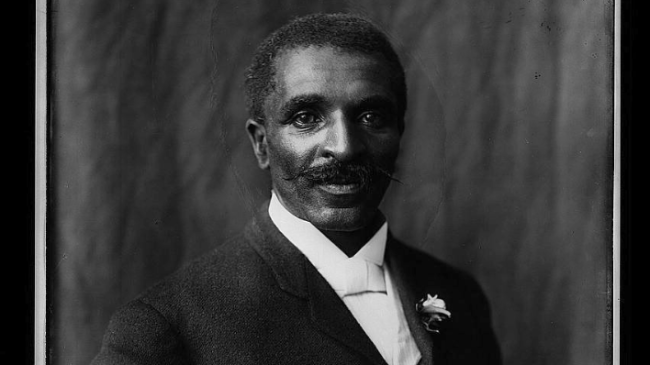 Black and white portrait of Dr. George Washington Carver