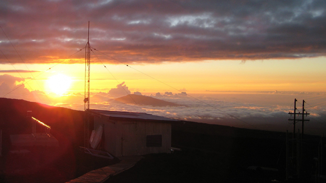 Sunset at NOAA's Mauna Loa Atmospheric Baseline Observatory