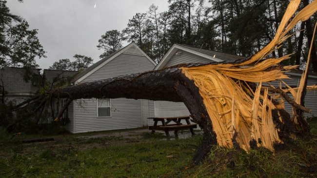 Hurricane Florence damage in North Carolina on September 15, 2018