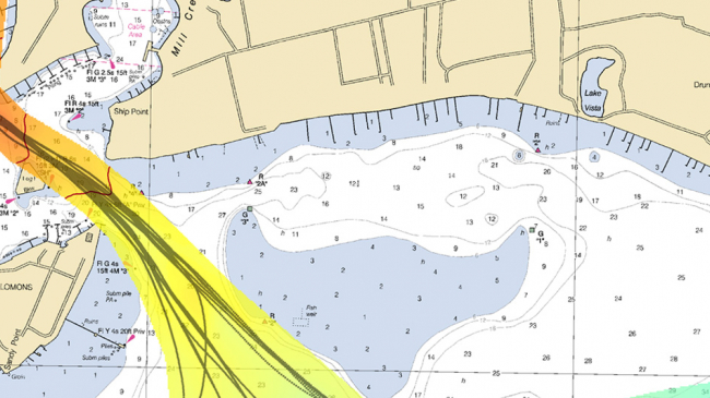 Coast Survey Research Vessel Bay Hydro II collected about 123,000 soundings, over 12 days, to pre-test the efficacy of Rose Point beta test for bathymetric crowdsourcing.