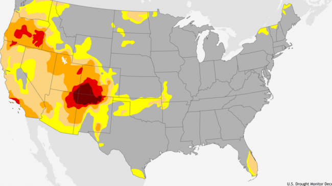 Drought conditions in the U.S.