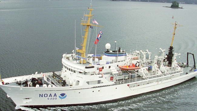 The NOAA ship Fairweather.