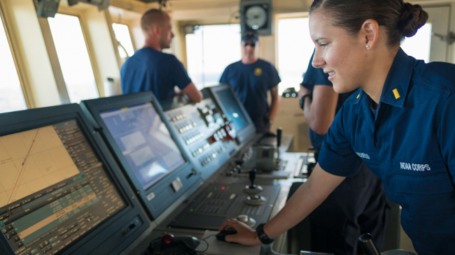 Navigating with NOAA's Electronic Chart Display Information System.