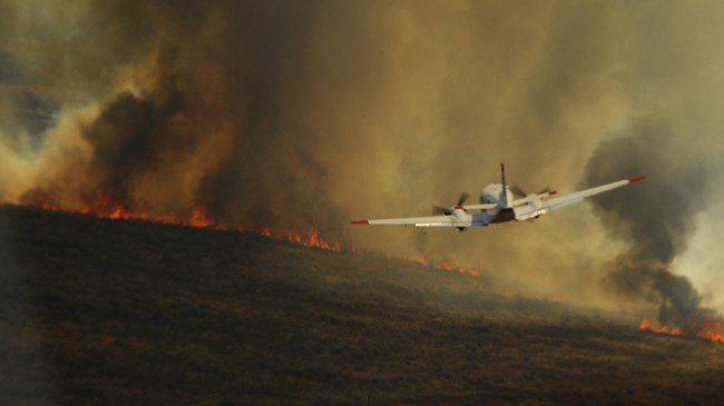 Scurry County, Texas, wildfires on April 27, 2011.