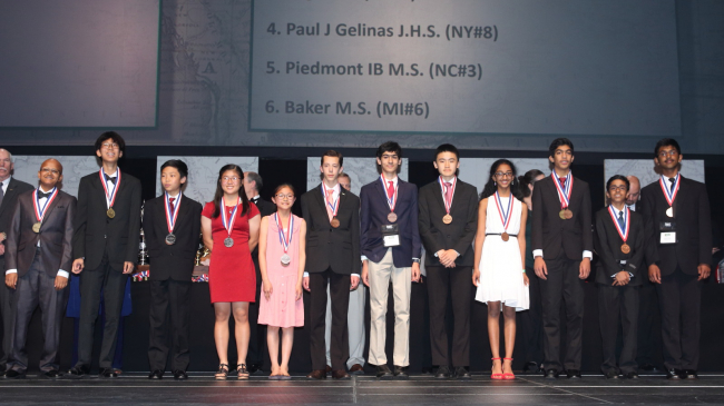 Winners of the 2017 Science Olympiad National Tournament.