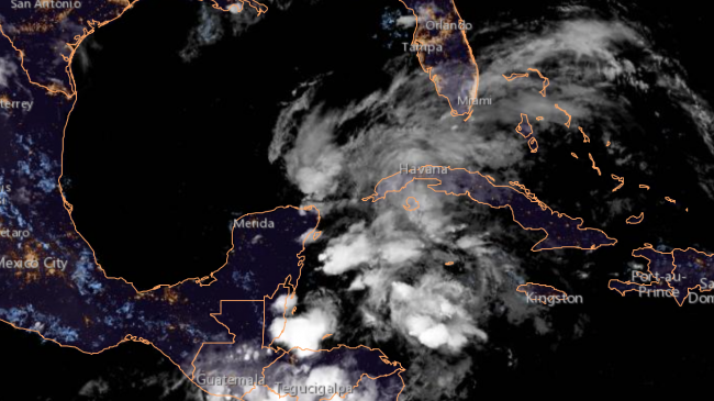 NOAA's GOES-East captured this image of Subtropical Storm Alberto on May 25, 2018