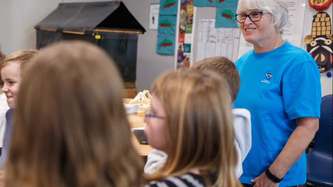 Fourth grade Teacher at Sea Barney Peterson makes an impact in her classroom.