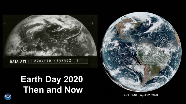 In celebration of Earth Day 2020, let’s take a look at just how far geostationary satellite technology has come by looking at full-disk imagery taken every 10 years since the first Earth Day in 1970. Many of these images may look very similar in these large-scale views, but the advancements that came with each new satellite generation greatly improved how we monitor and predict weather and other environmental phenomena.