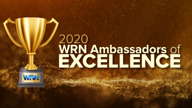 A graphic congratulating those named as 2020 Weather-Ready Nation Ambassadors of Excellence.