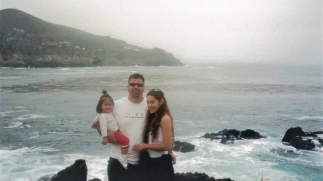 Jezella as a baby with her parents while they vacation in Ensenada, Baja California, Mexico. 