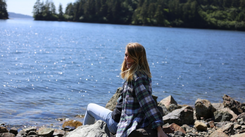 Savannah Miller, a 2018 NOAA Hollings scholar, conducted her summer internship in Sitka, Alaska. Here she takes in the scenery of the Sitka Sound.