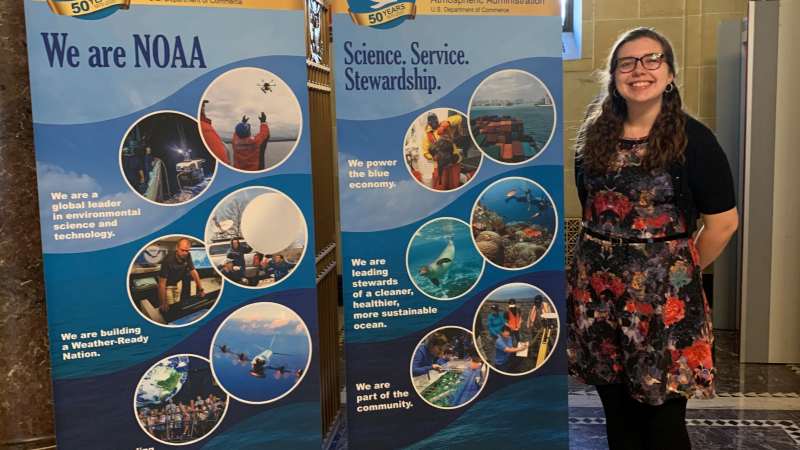 Molly Wozniak visited the NOAA Office of Education in person in Silver Spring, Maryland, and Washington, D.C. on March 2-3, 2020.