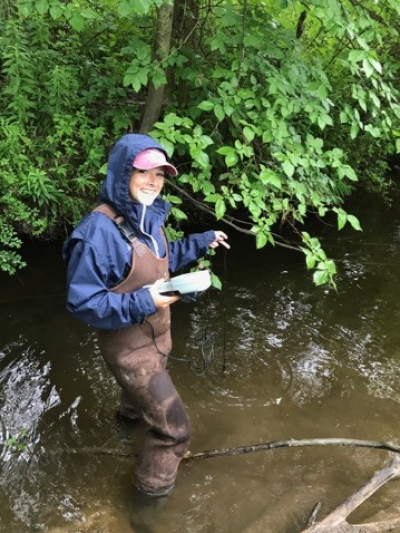 Rising senior from University of Maine Brianna DeGone collected water quality data and bacteria samples from the Kennebunk River in order to study sources of bacterial contamination at Wells NERR. During her internship, Brianna learned about data analysis, worked with multiple volunteers and developed outreach material for project partners and stakeholders. Brianna plans to apply to graduate school for her Master’s in Business Administration in hopes to combine business and scientific research.