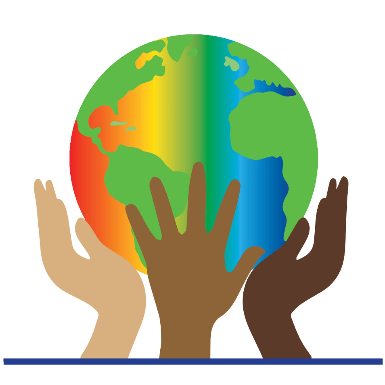 A graphic of human hands holding up a globe. A NOAA logo is in the bottom left corner of the image. Text: Planet Stewards.