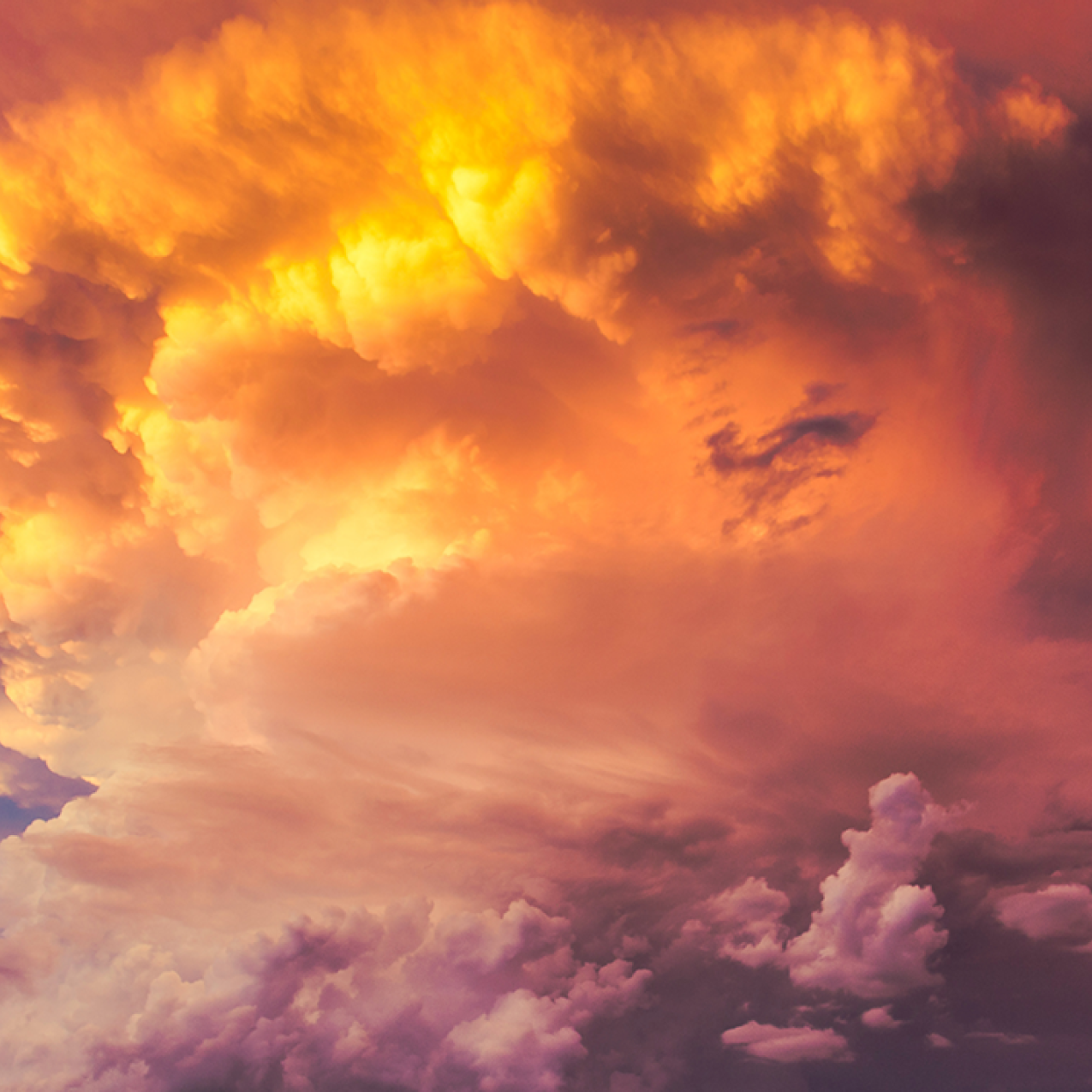 storm cloud at sunset