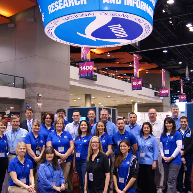 NOAA staff at the 2015 National Science Teachers Association conference in Chicago, Illinois. 