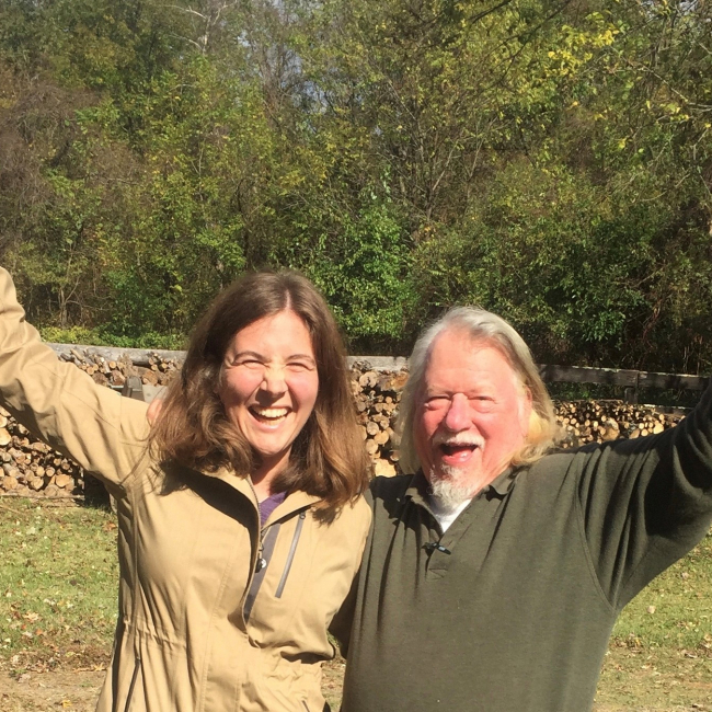 Kate Bemis and Bruce Collette in 2016 after they submitted their book, which Kate worked on during her Hollings summer internship, for peer review.
